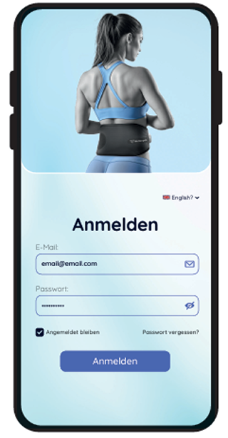 Wellenpuls authentication screen