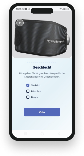 Wellenpuls pain assessment screen